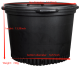 10 gal pot, Black Nursery Pot with handle